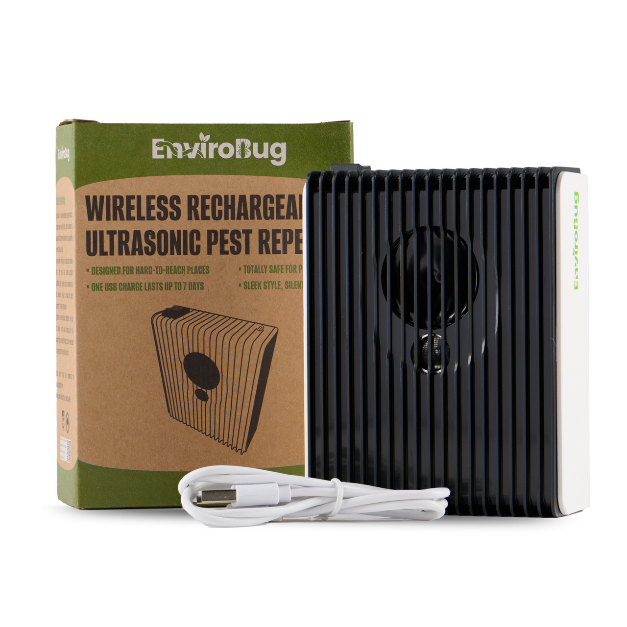 Wireless Rechargeable Ultrasonic Pest Repeller (7-day battery life!) - Envirobug