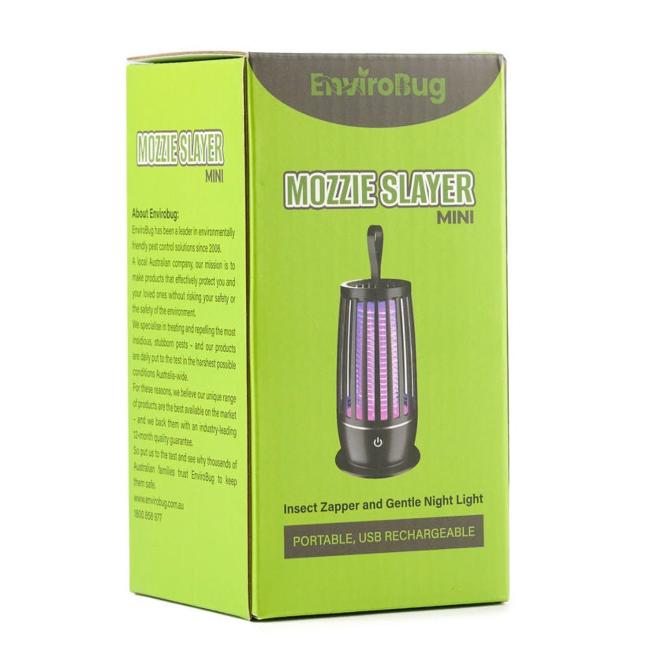 Envirobug Mozzie Slayer Mini - Portable Mozzie Zapper and Bug Killer Night Light - Envirobug