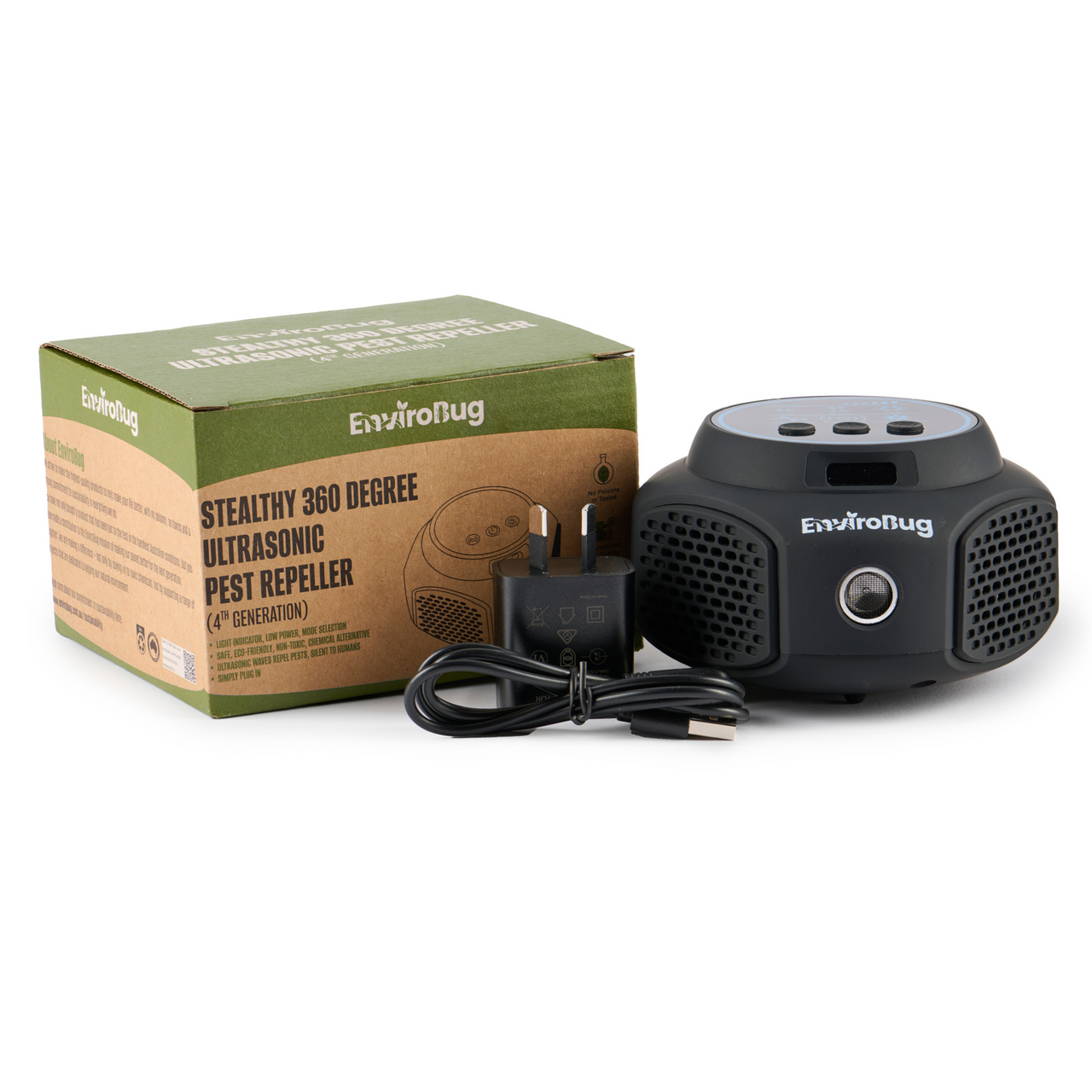Stealthy 360 Degree Ultrasonic Pest Repeller (4th Generation) - Envirobug