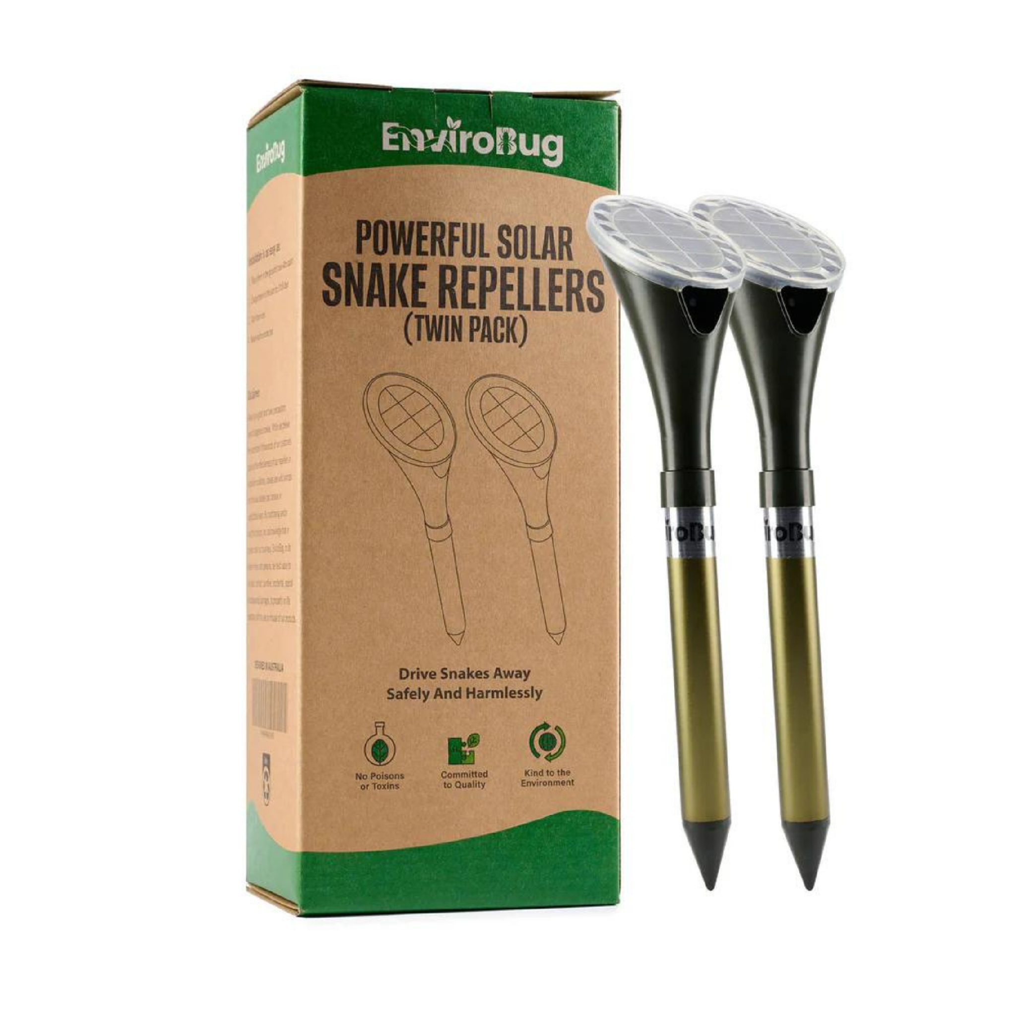 EnviroBug Powerful Solar Snake Repellers (8th Generation) - Envirobug