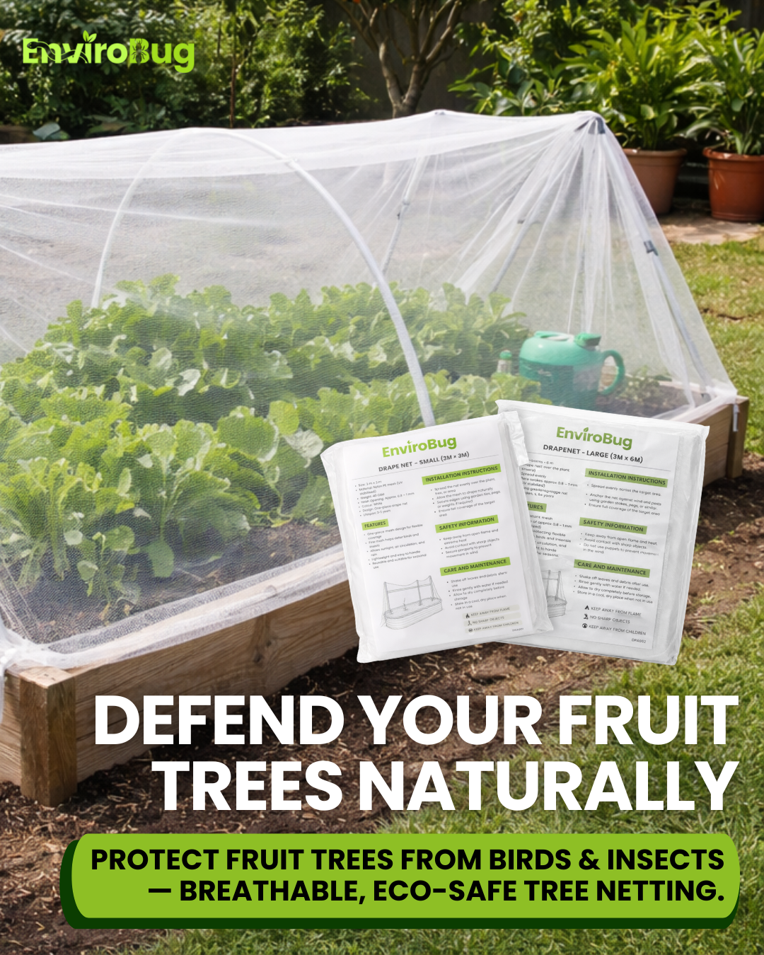 EnviroBug Tree Defender – Drape Nets for Bird and Insect - Envirobug