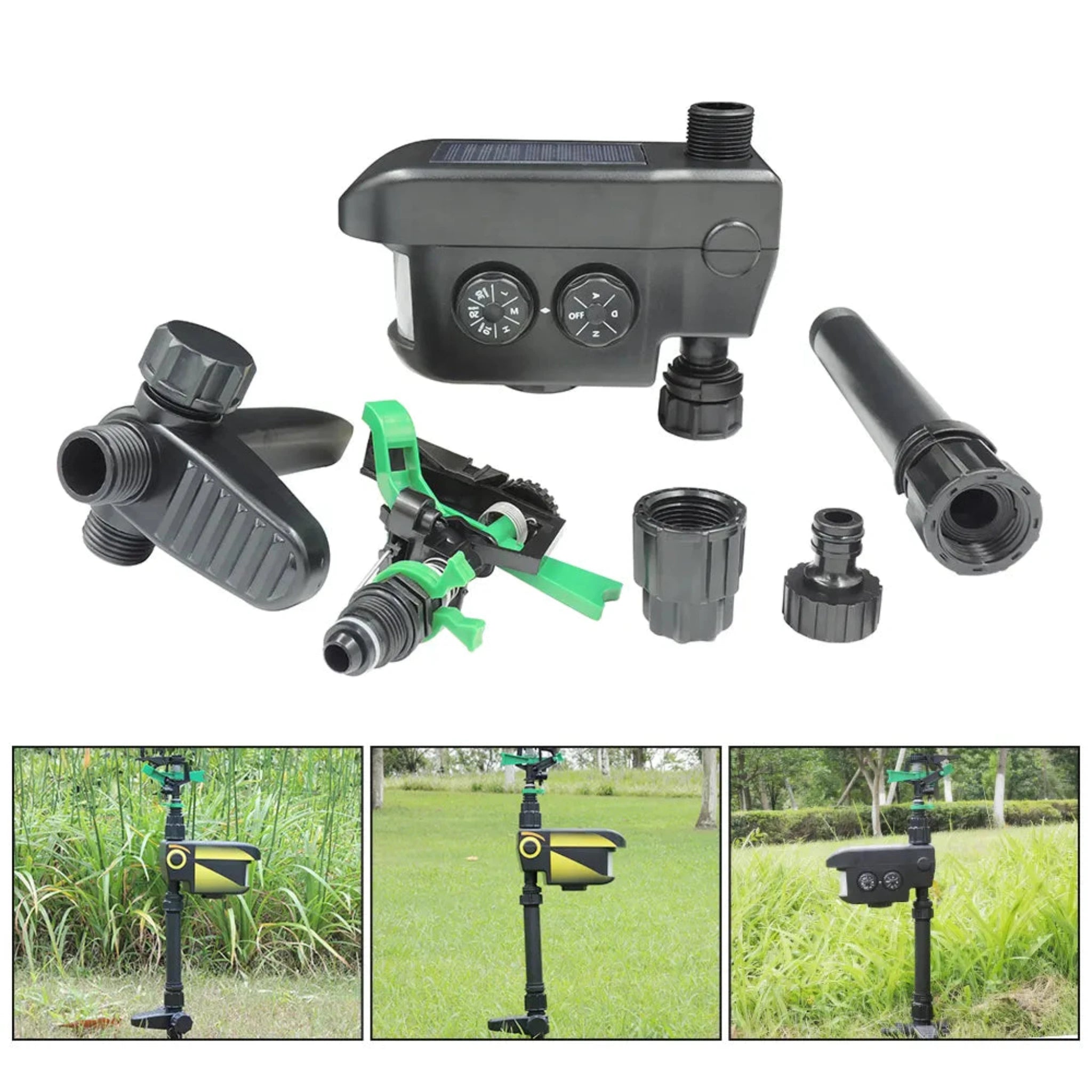 Garden Sentinel - Motion-Activated Pest Repeller Sprinkler (Solar Powered) - Envirobug