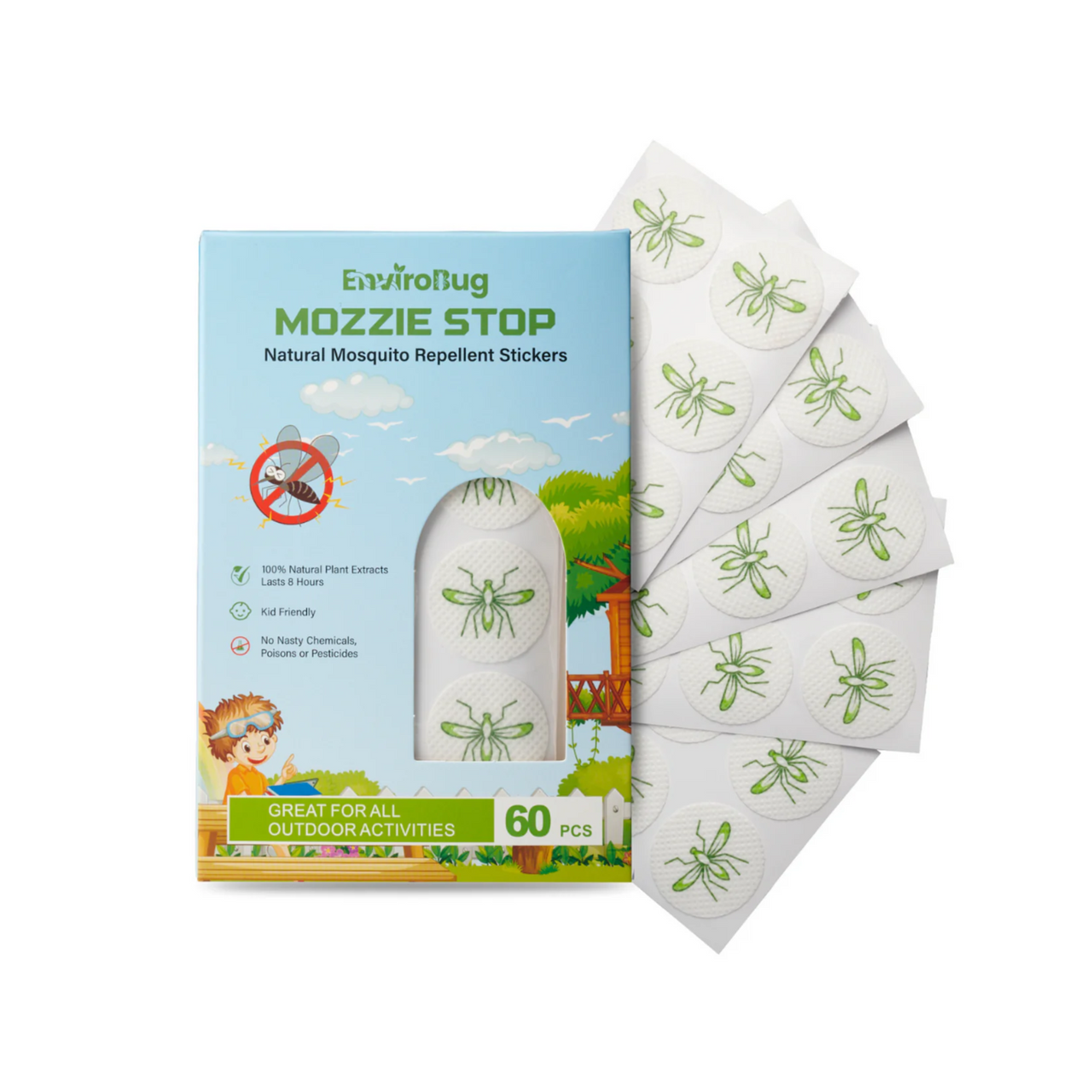 Mozzie Stop: Natural Mosquito Repellent Stickers (60 Pack)